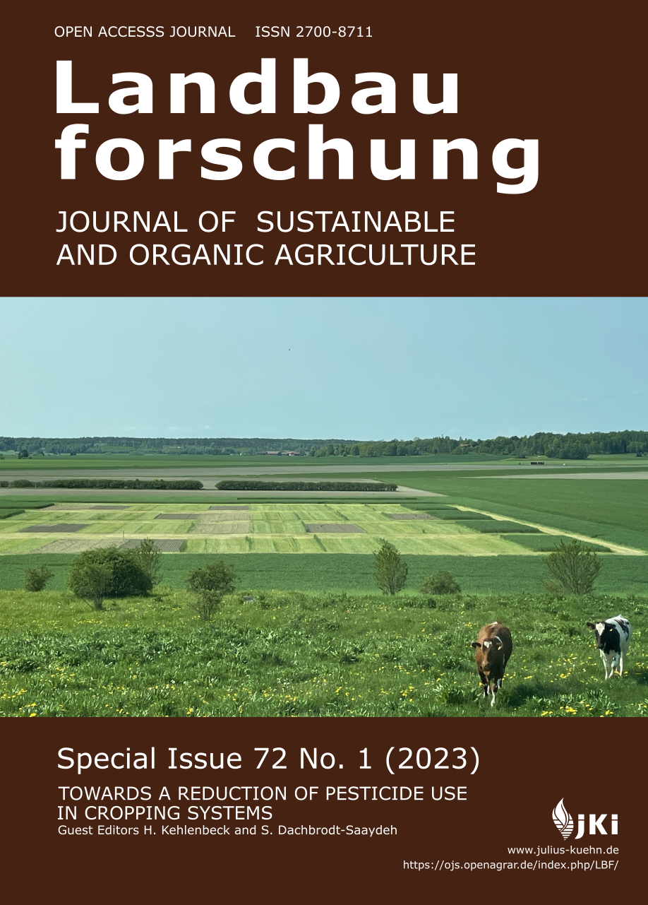 					View Vol. 72 No. 1 (2023): Towards a reduction of pesticide use in cropping systems
				