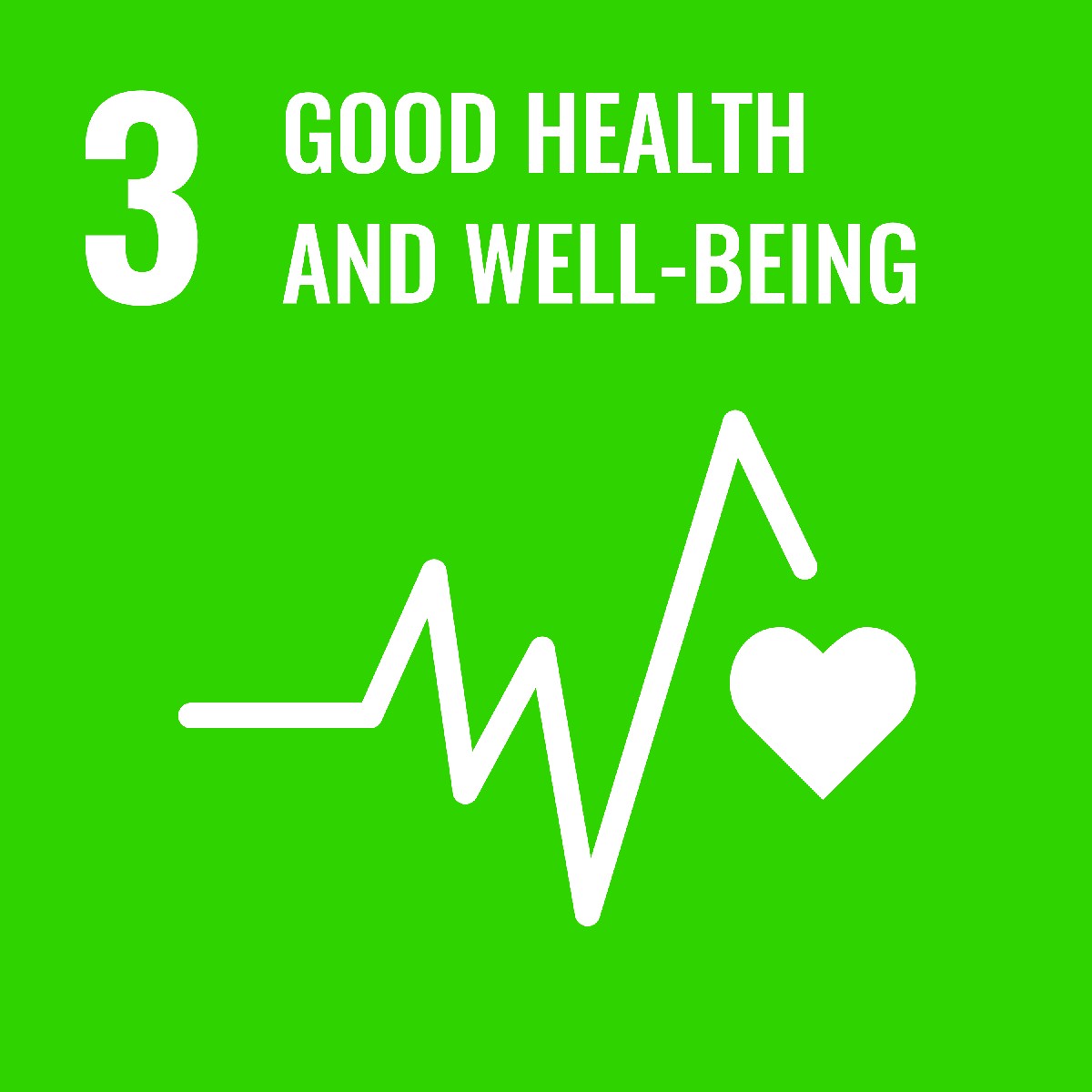 icon for sustainable development goal good health and well-being