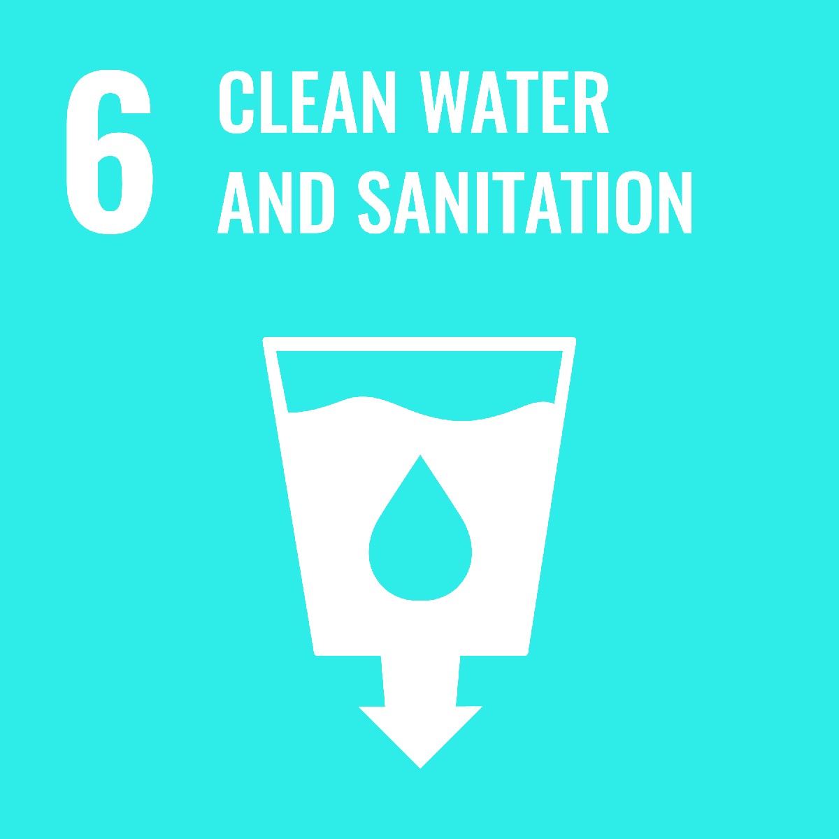 icon for sustainable development goal clean water and sanitation