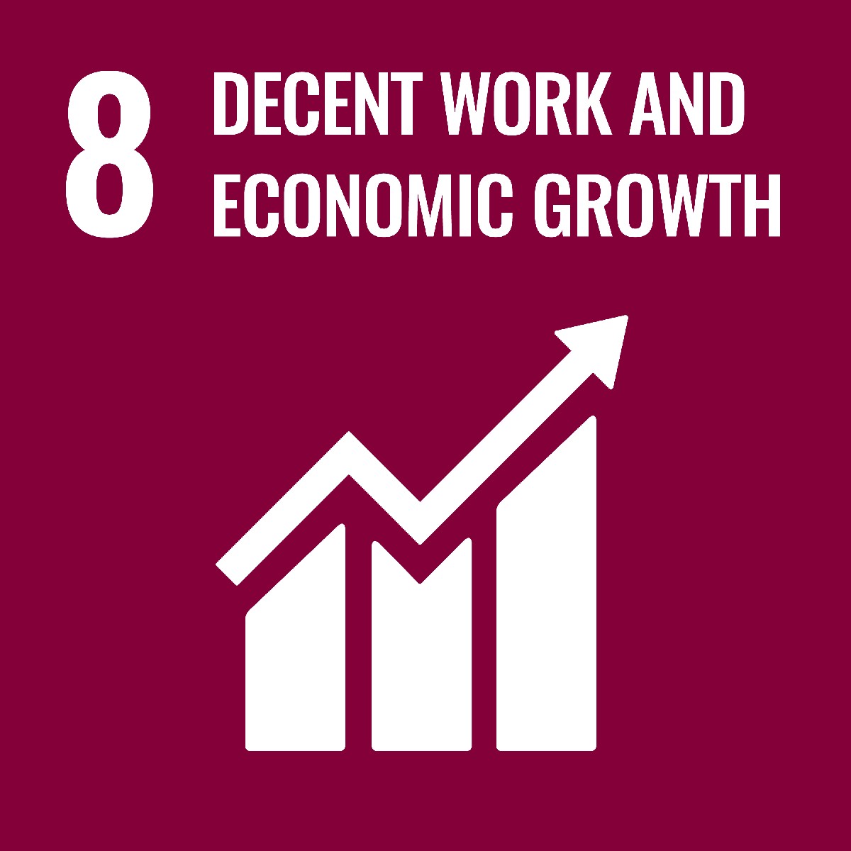 icon for sustainable development goal decent word and economic growth